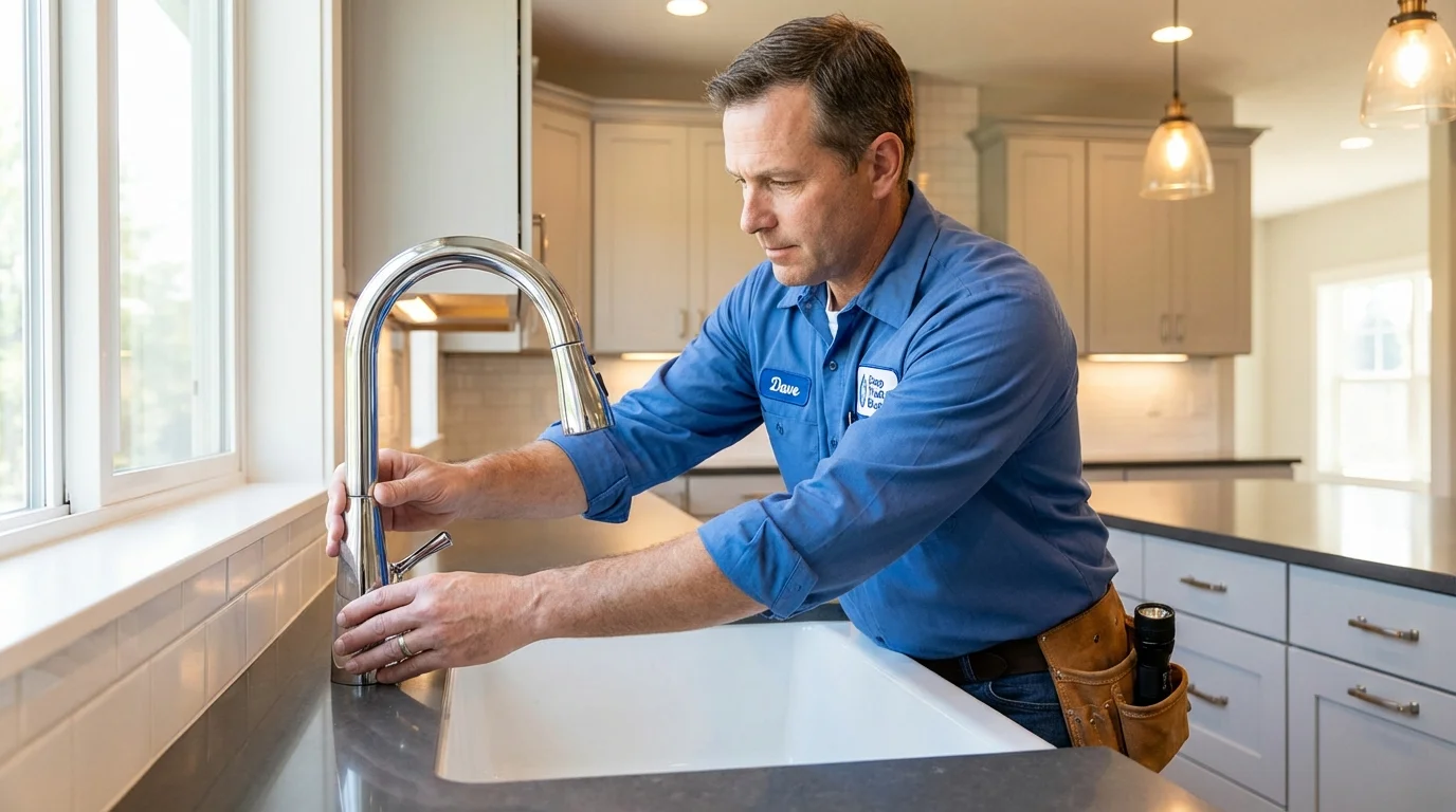Kitchen faucet installation by Johns Plumbing LLC in San Diego